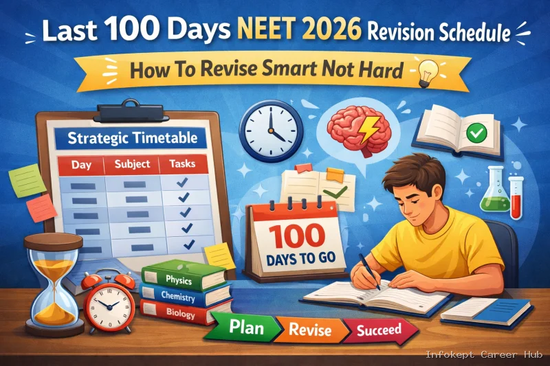 Last 100 Days NEET 2026 Revision Schedule How To Revise Smart Not Hard