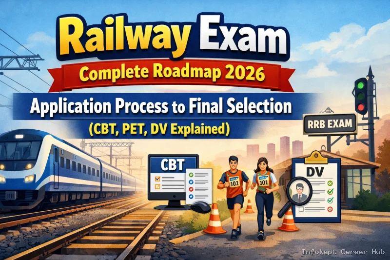 Railway Exam Complete Roadmap 2026 Application Process to Final Selection CBT PET DV Explained