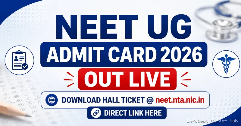 NEET UG Admit Card 2026 OUT LIVE Download Hall Ticket @ neet.nta.nic.in, Direct Link Here